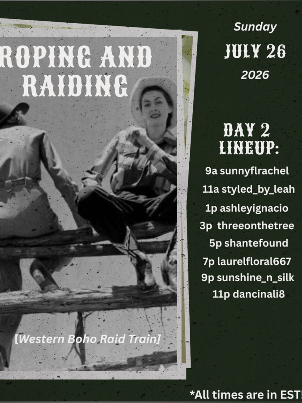 🤠🚂 ROPING & RAIDING Western Boho Train Show - Picture 2 of 12